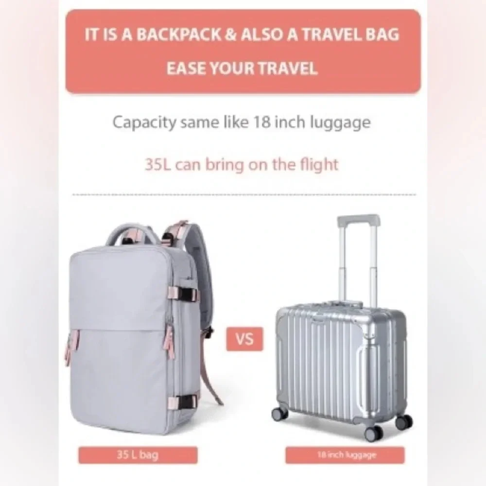 Sz 42*32cm Men Women Laptop Backpack lightweight travel Bag fit for business - Picture 7 of 10